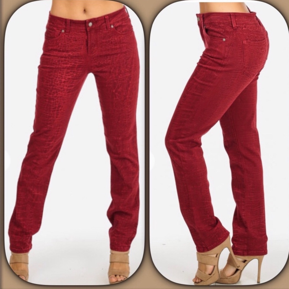 NYDJ Red skinny jeans. Excellent Condition